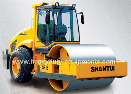 चीन Shantui Full Hydraulic Road Roller SR18 with Operating weight 18000kg air condition cabin आपूर्तिकर्ता