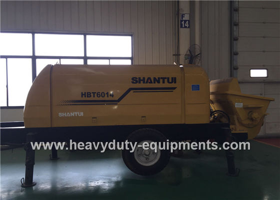 चीन SHANTUI HBT60 concrete pump trailer adopts the inclined gate valve, featuring good adaptability to concrete आपूर्तिकर्ता
