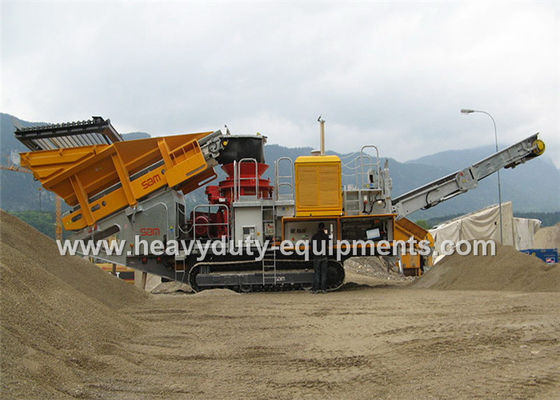 चीन Mobile impact Crusher / Stone Crusher Machine with Two Spindle Car Body आपूर्तिकर्ता