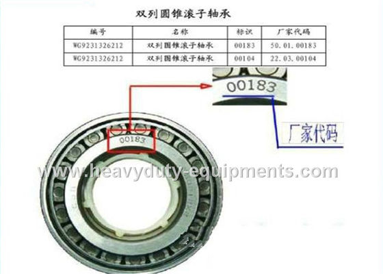 चीन sinotruk spare part double row tapered roller bearing part number AZ9231326212 आपूर्तिकर्ता