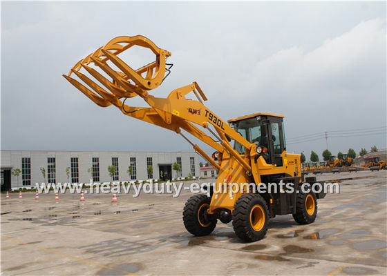 1.6T 0.8m3 Wheel Loader With Strengthen Axle Quick Hitch Pallet Fork Grass Grapple आपूर्तिकर्ता